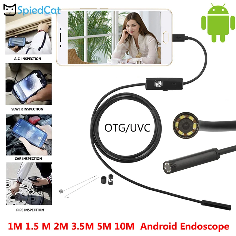 IP67 Водонепроницаемый Android OTG USB флэш накопитель 1/1.5/2/3.5/5/10 м эндоскопа 5 5/iPhone 7 Plus/8 мм