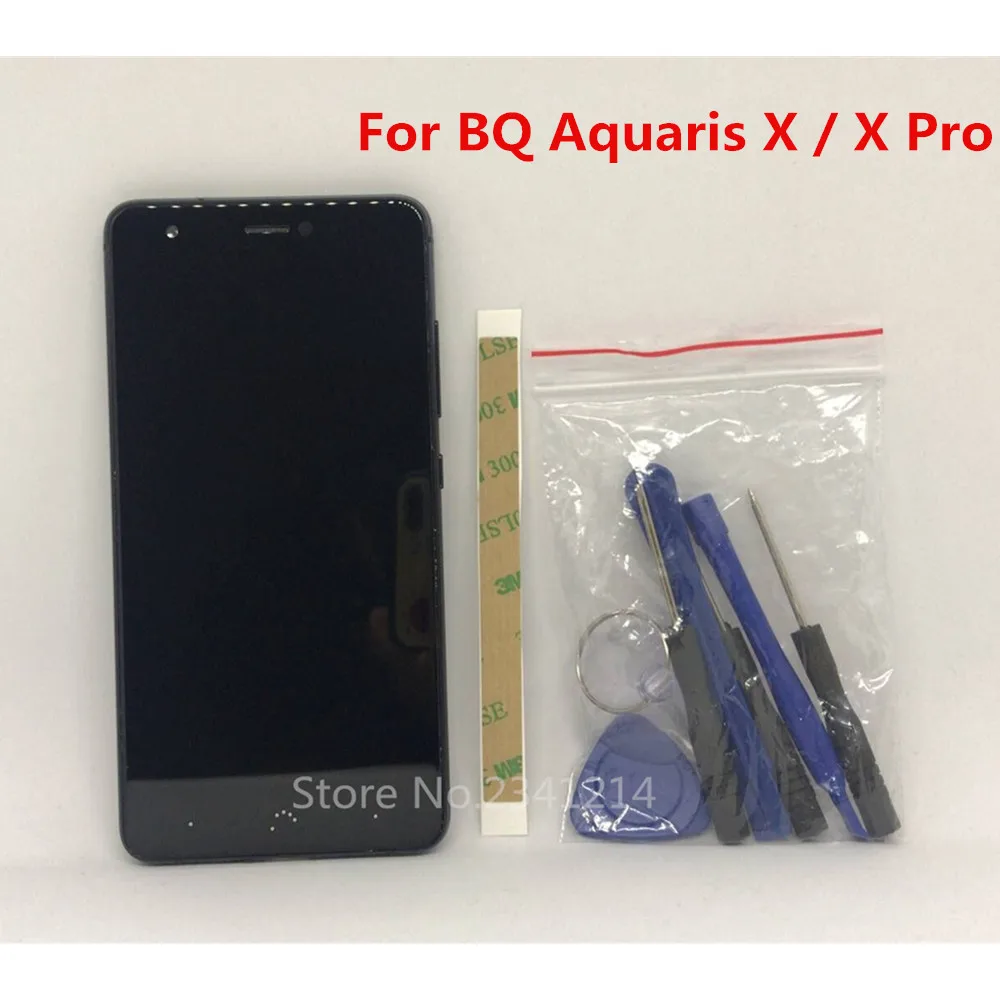 Новый для BQ Aquaris X/X Pro 5 2 ''ЖК-дисплей с рамкой + кодирующий преобразователь