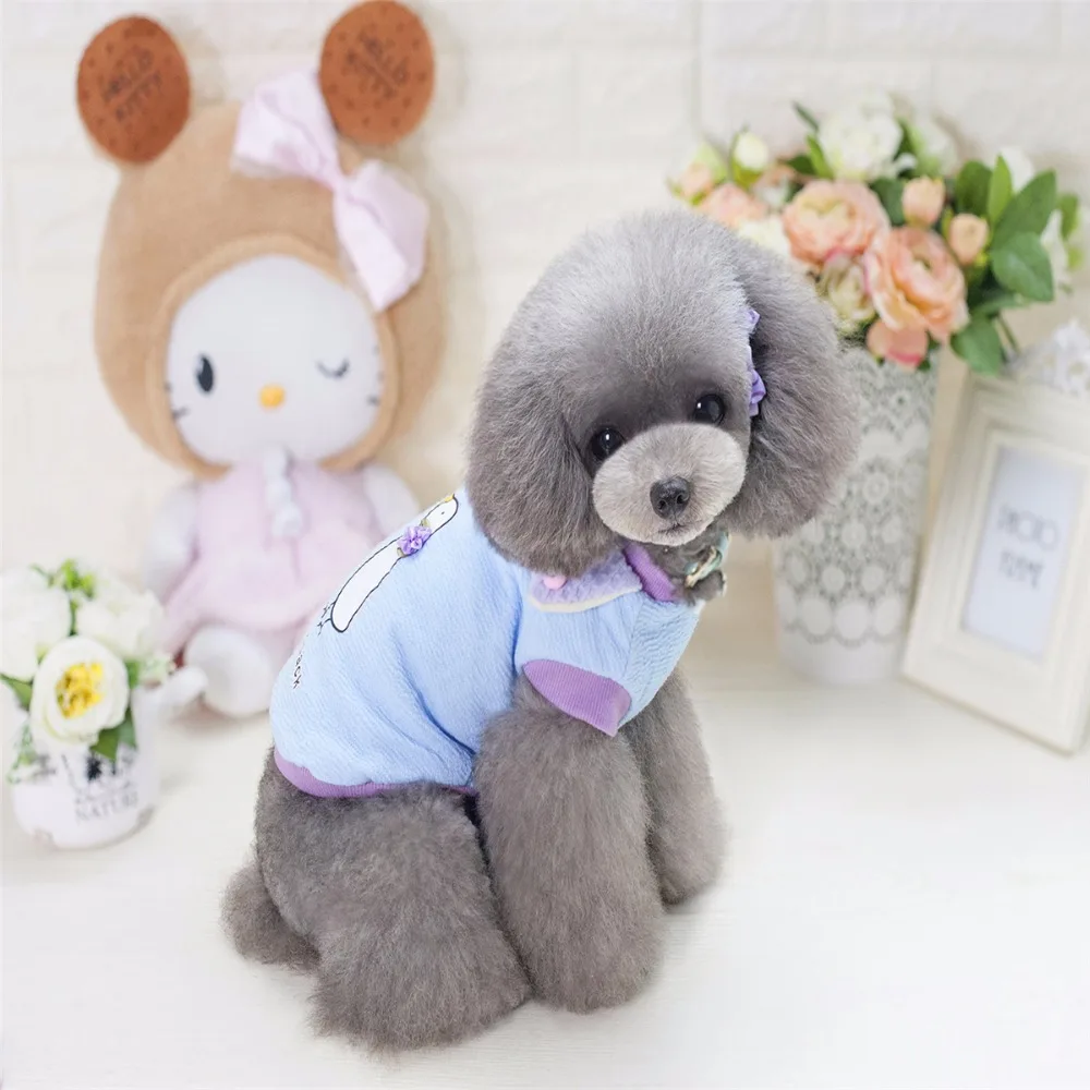 A90 недавно Толщина собака одежда из хлопка Симпатичные Гусь узор щенок кошка