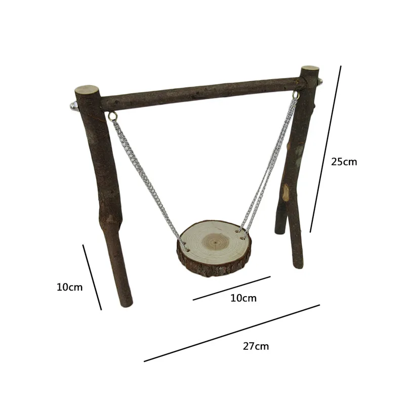 Мышь попугай птица Кошка Хомяк деревянные подвесные качели игрушки с