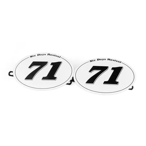NO.71 Из АБС-пластика для мотоцикла стол номерной знак № 71/№ 216 для MOTO кафе для гонщиков-трекеров скремблер 2 шт - Цвет: NO.71