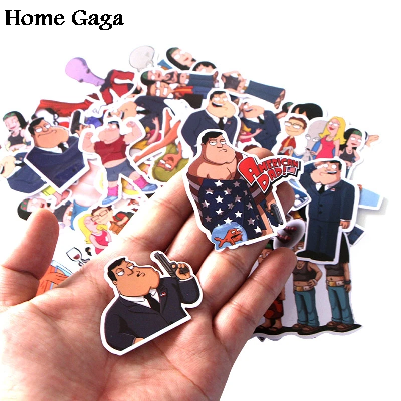 Homegaga 55 шт. Американский папа мультфильм Дети diy 90s художественный принт ноутбук телефон ноутбук велосипед Скрапбукинг альбом наклейки D1769