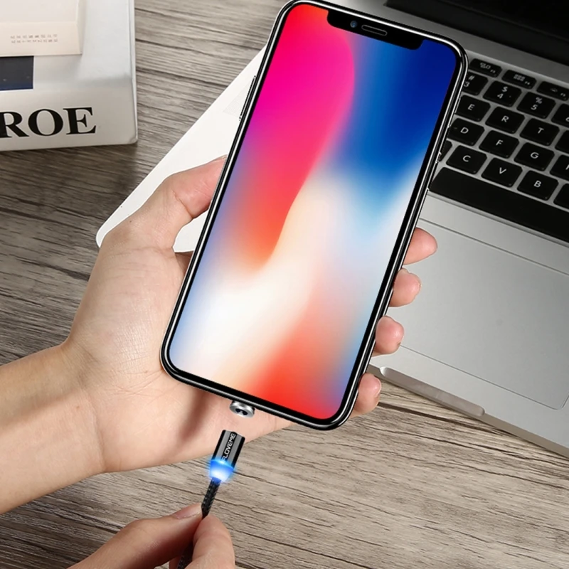 HAWEEL м 1 M 2A 8 Pin + Micro USB USB-C/type-C к нейлоновый Магнитный зарядный кабель для iPhone iPad и