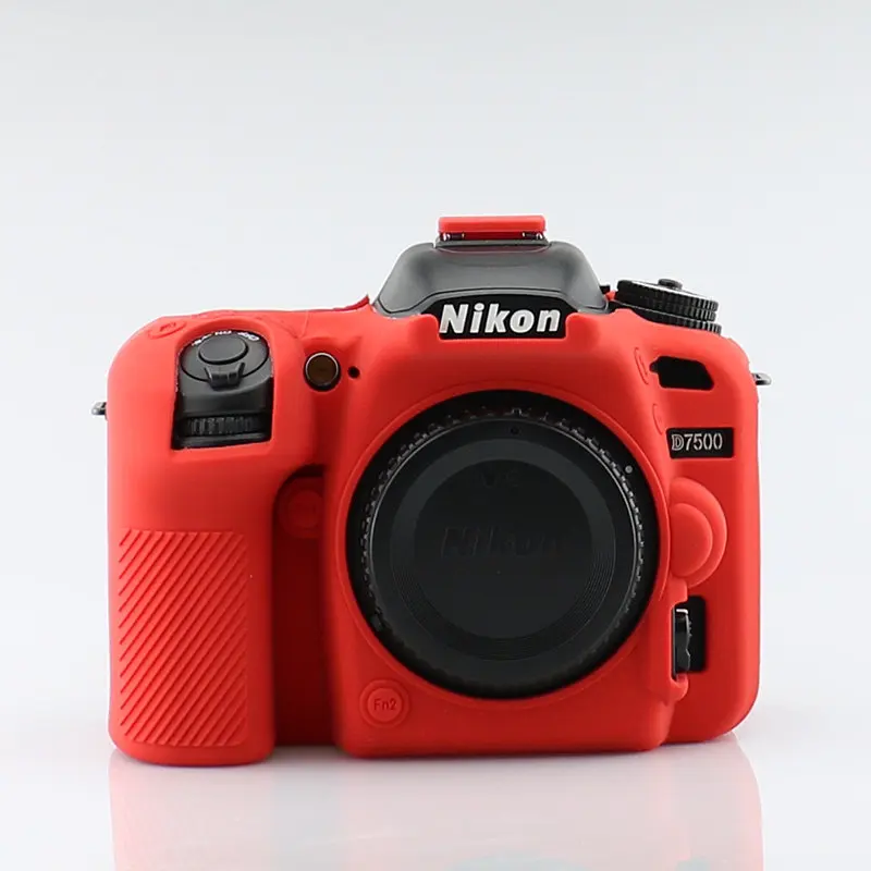 Red Силиконовая кожа брони чехол защитный чехол для Nikon D7500 только DSLR камеры - Цвет: Red