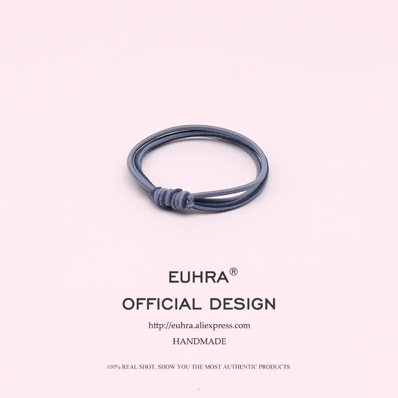 EUHRA, 4 цвета, эластичная, двухцветная, Смешанная, ручная вязка, для женщин, лента для волос, для детей, эластичная резинка, высокая эластичность - Цвет: Color 3