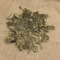 100pc mixed antique bronze european bracelets charm pendants fashion jewelry making findings diy charms handmade