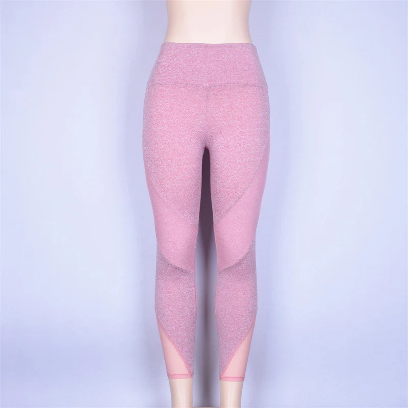 pink Штаны для спортзала, йоги, спортивная одежда для женщин, контроль живота, высокая талия, леггинсы, спортивные колготки для женщин, для фитнеса, бесшовные леггинсы, спортивная одежда - Цвет: pink