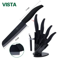kitchen knives ceramic knives with holder 3paring 4 5 slicing inch6 multi functional bread chef knife black ceramic blade
