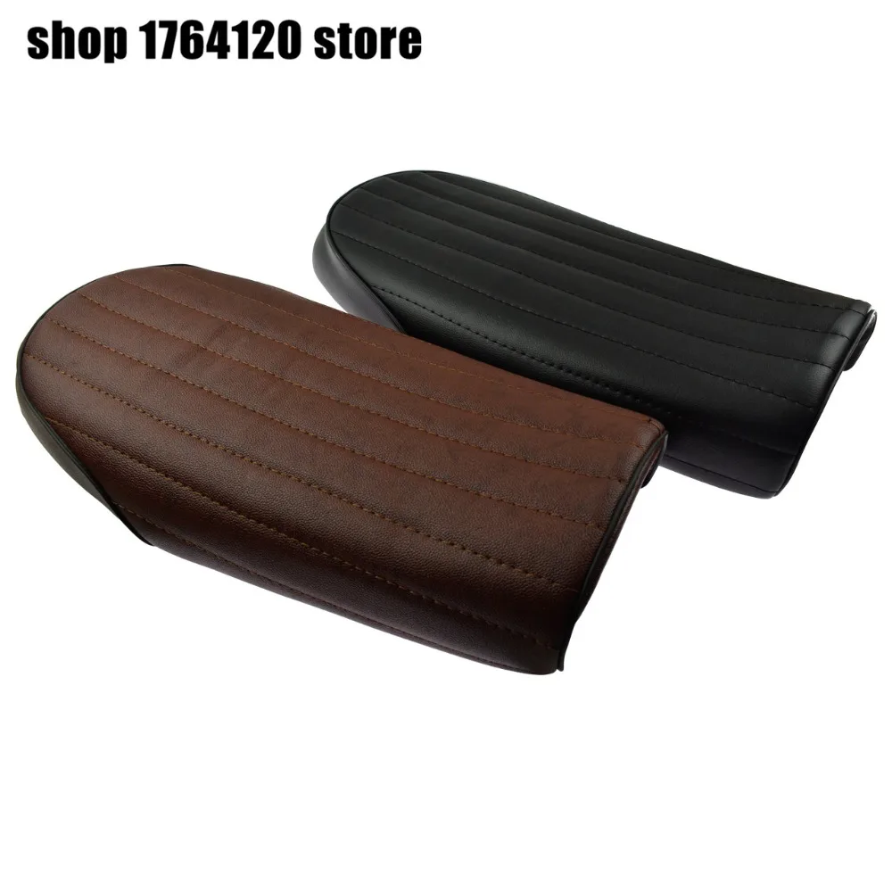 Черные/коричневые мотоциклетные вертикальные полосы Hump Cafe Racer Seat для Honda CB125S CB200