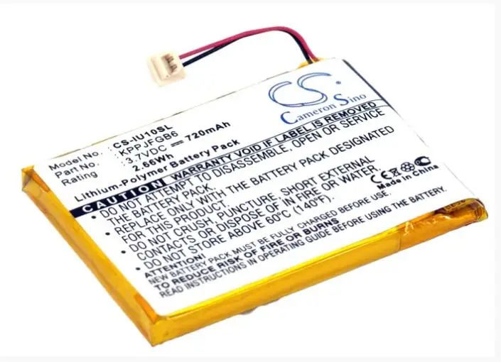Аккумулятор Cameron Sino 720 мАч для IRIVER Clix 2 ГБ 4 U10 U10CT KPPJFGB6 MP3 MP4 PMP | Электроника