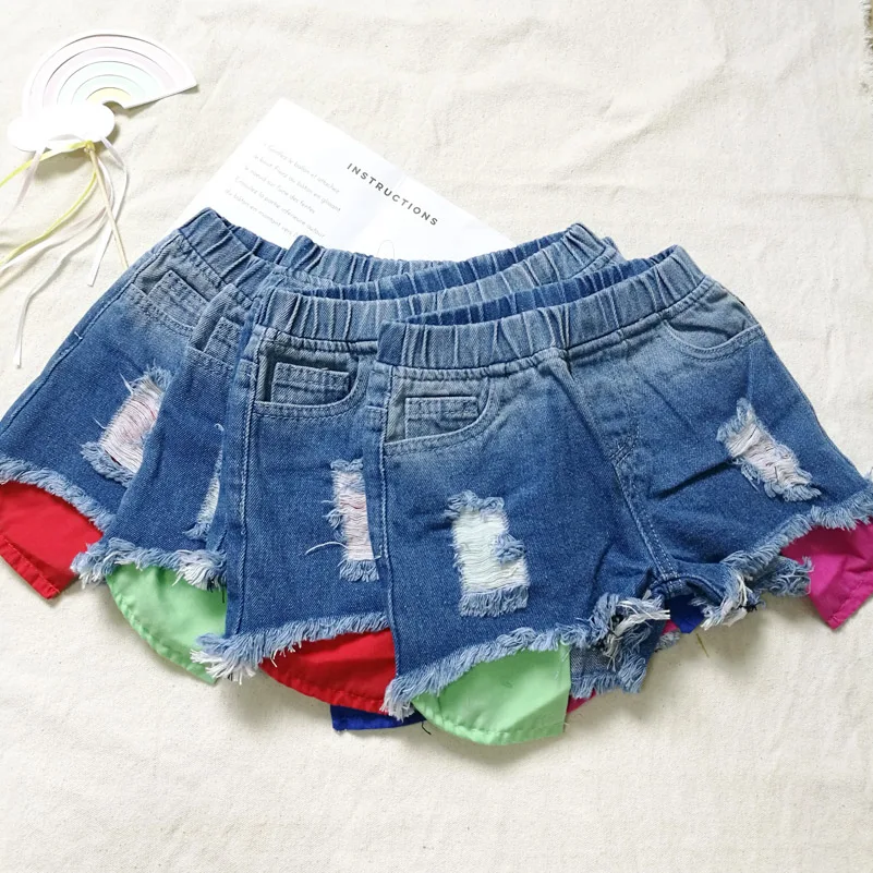 2018 Рваные джинсовые шорты для девочек летняя детская одежда индивидуальные