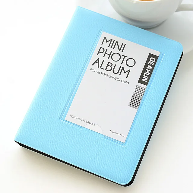 sky blue 3 дюйма 64 Карманы Мини Фотоальбом для Instant Polaroid Картина чехол для ЖК-дисплея с подсветкой Fujifilm Instax Мини пленка instax 6.8x каблук 10 см Polaroid Альбом - Цвет: sky blue