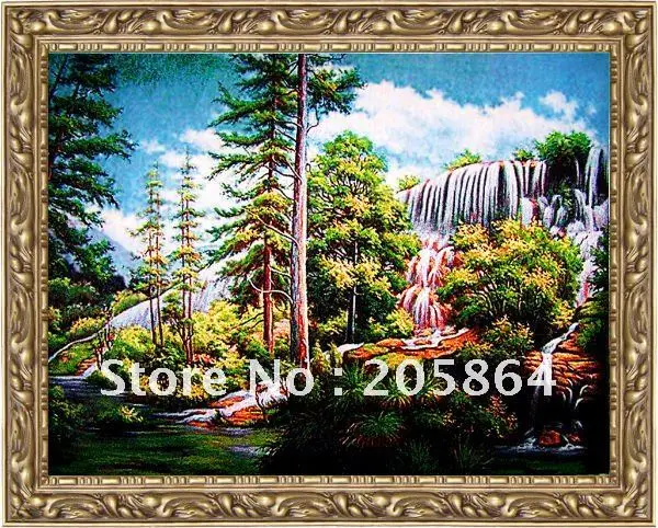 Горячая Распродажа Гобеленовые ковры картина маслом стиль DIY ткань