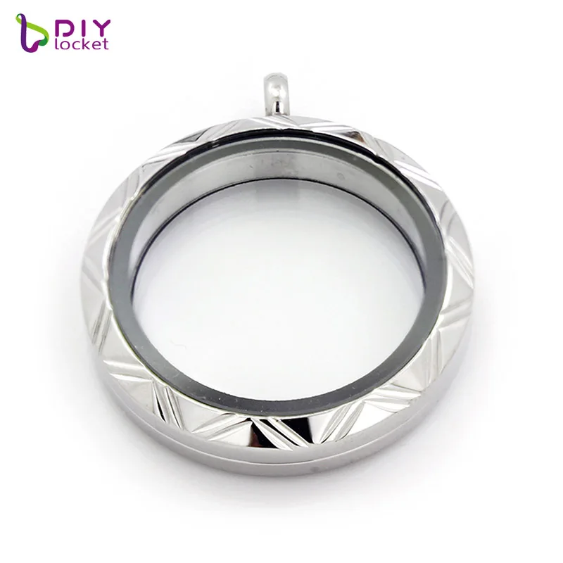 Круглый стеклянный медальон из нержавеющей стали 30 мм оптом | Украшения и