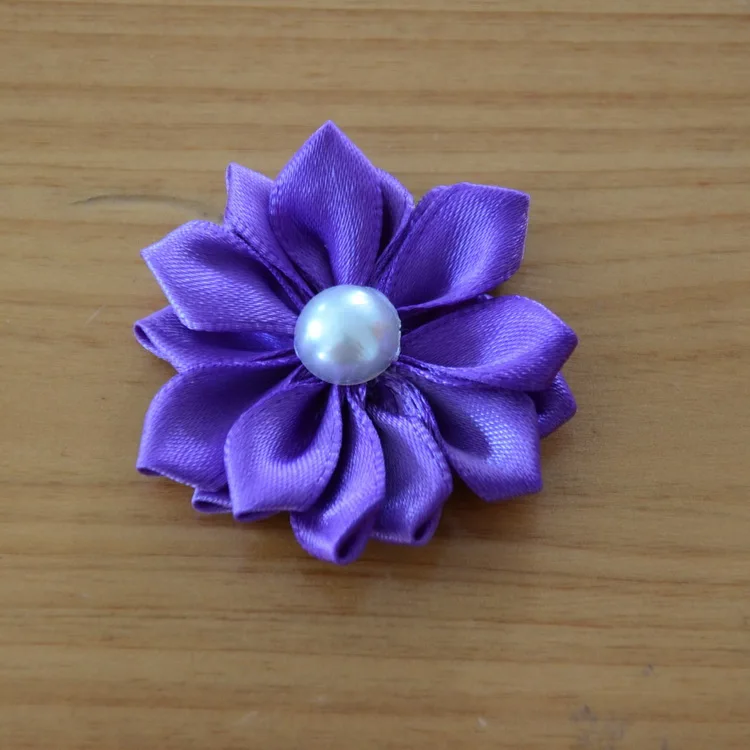 2016 мини 2 &quotDIY Цветы Дети Бутик Сатиновые ленты Многослойные с жемчугом