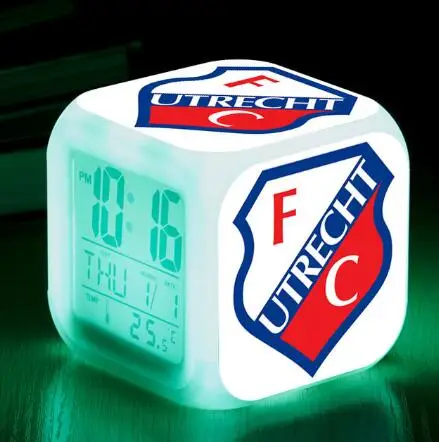Синий Willem II Футбол/Футбольный Клуб Команда цифровые часы reveil enfant Eredivisie команда светодио дный будильник reloj despertador часы - Цвет: Синий