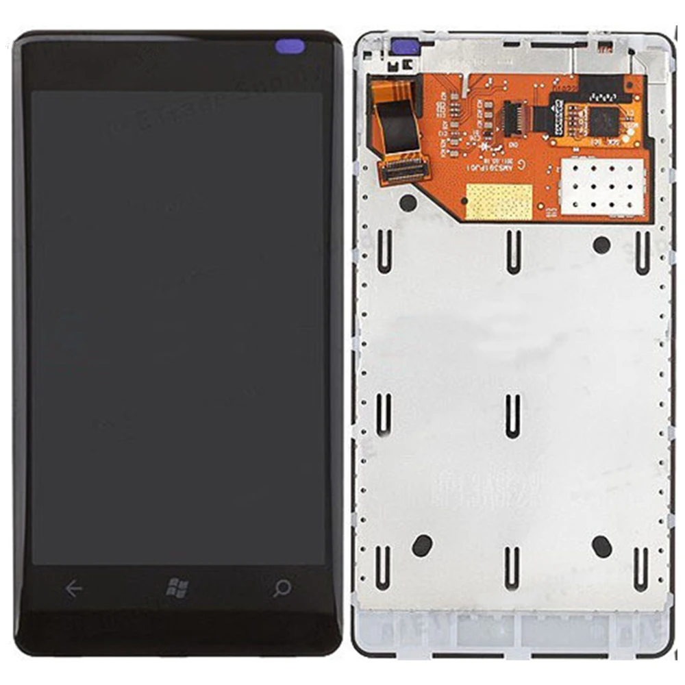 Для Nokia Lumia 800 ЖК-экран и дигитайзер в сборе с заменой передней рамки! (черный) |