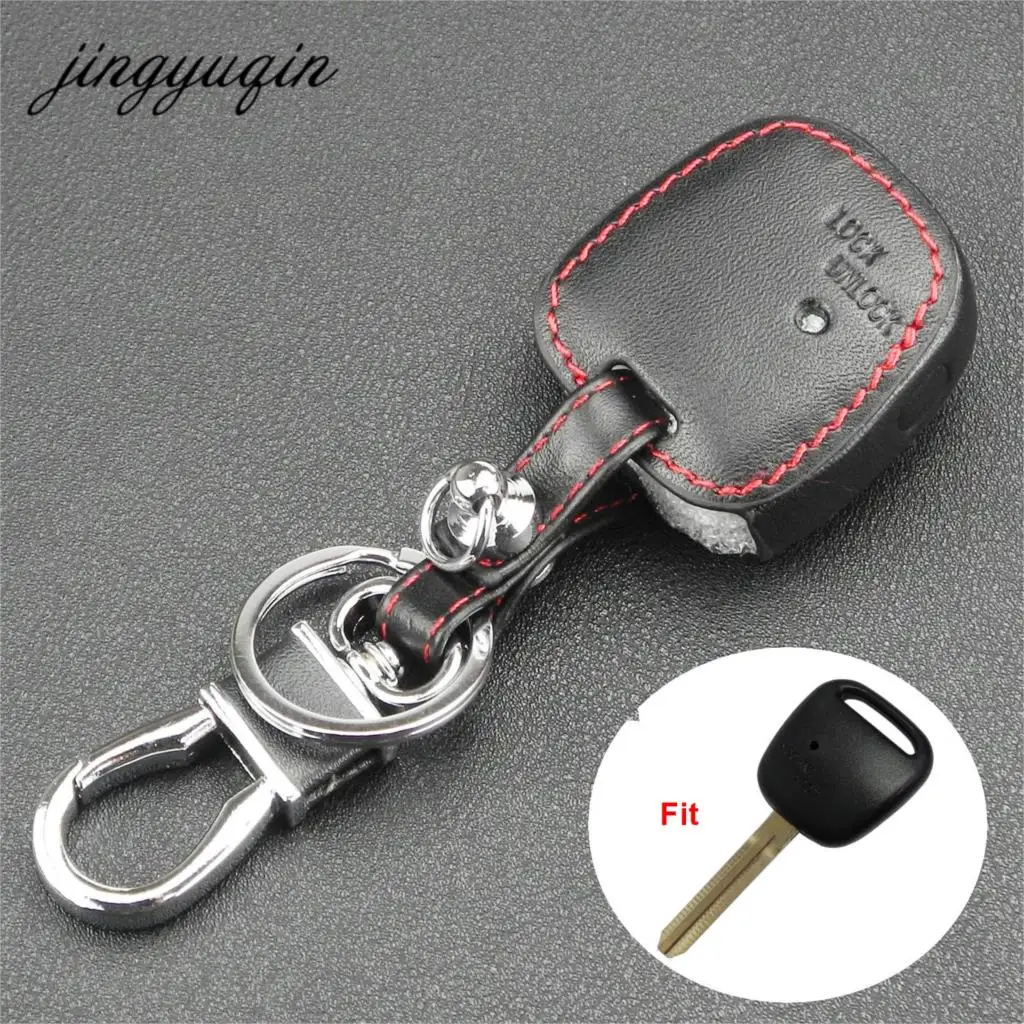 Кожаный чехол jingyuqin для TOYOTA Carina Estima Harrier Previa Corolla Celica корпус автомобильного ключа