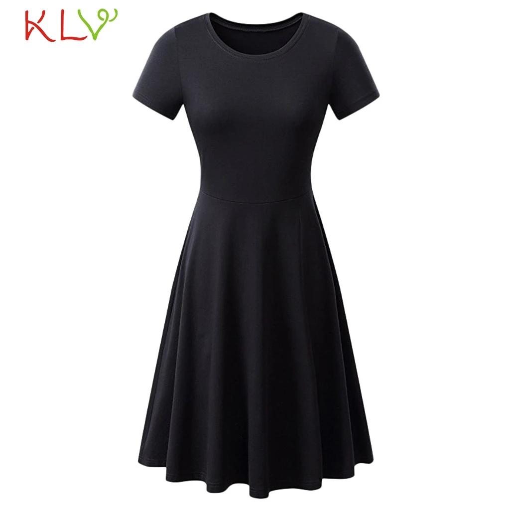 Летнее платье женское однотонное элегантное короткое повседневное для девушек