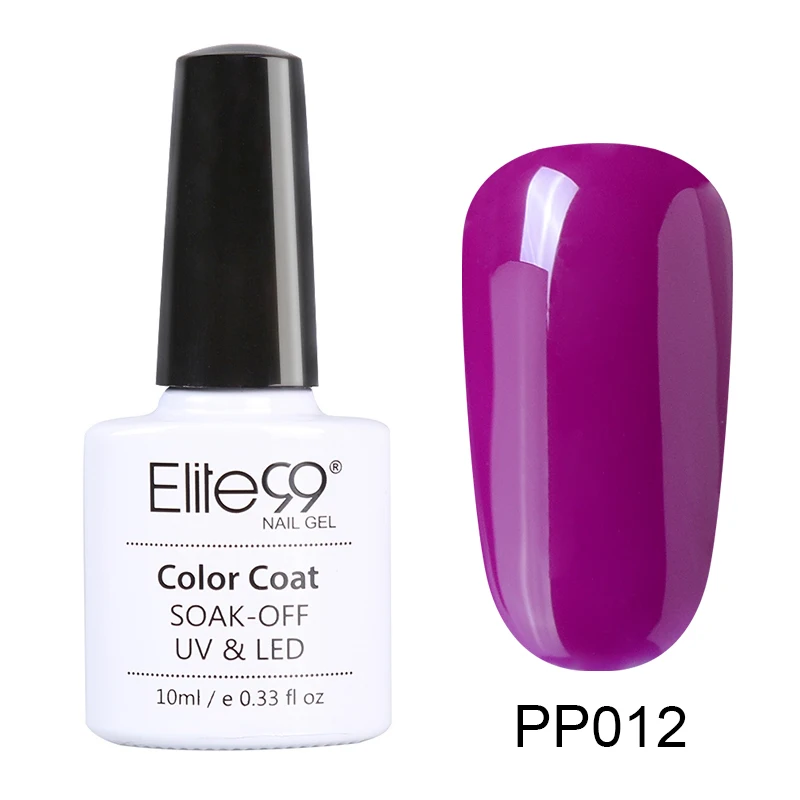 PP012 Elite99 фиолетовый цвет 10 мл Гель-лак замачиваемый УФ Гель-лак для ногтей для маникюра долговечный Гель-лак для ногтей - Цвет: PP012