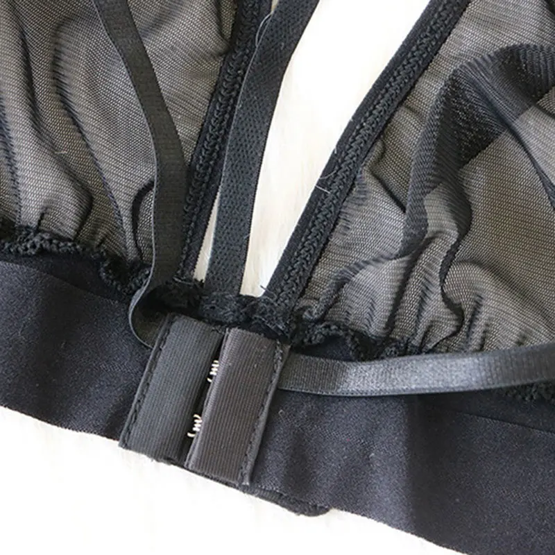 Женский сетчатый бюстгальтер Missomo кружевной с пуш апом и открытой спиной