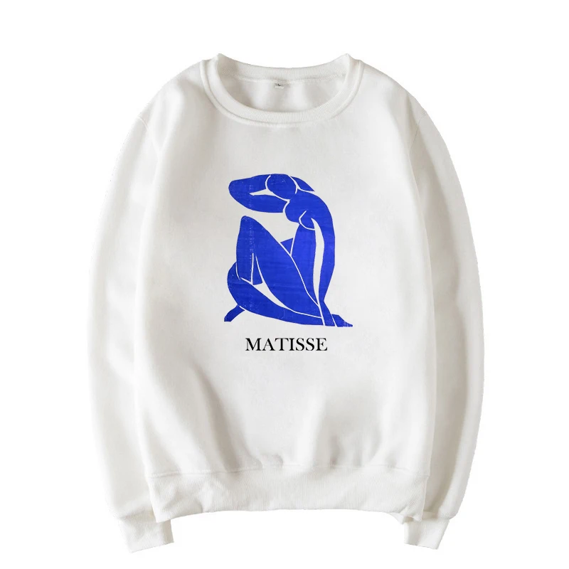 8 Matisse Art, зимние повседневные топы с мультяшным принтом, большие размеры, свободные топы с длинными рукавами, толстовка, женская новая забавная Толстовка Ulzzang Harajuku - Color: 8