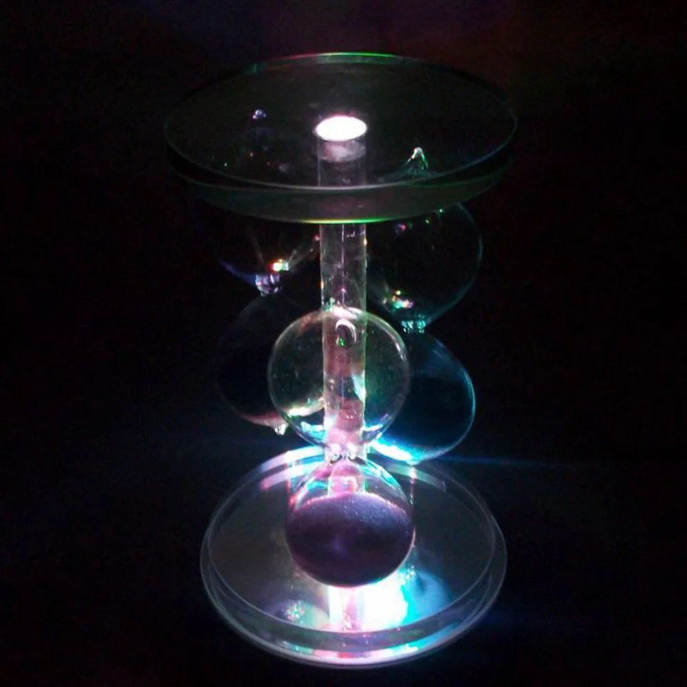 Серый круглый хрустальный 4 LED светильник Музыкальная Коробка основа Хрустальная