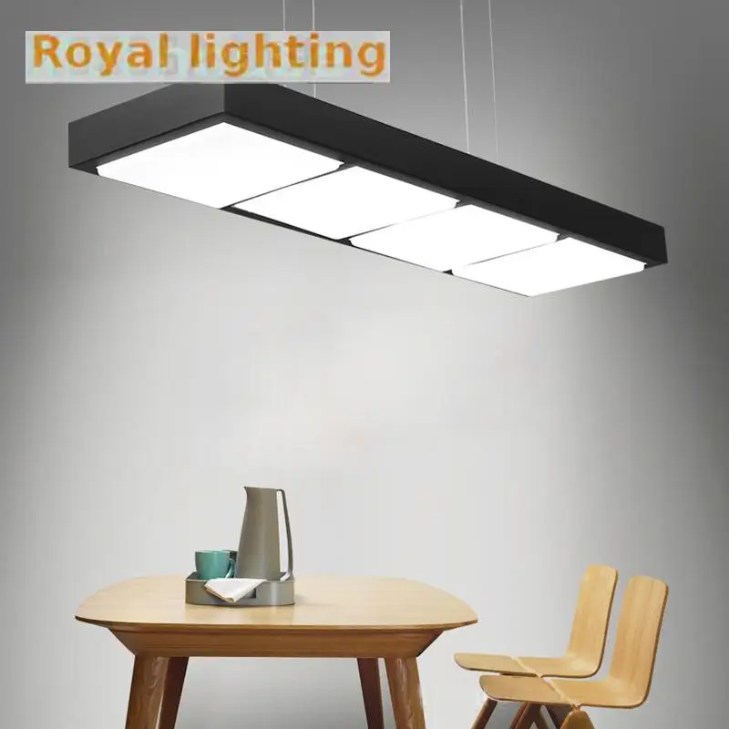 Офисные светодиодные прямоугольные подвесные светильники Lustre Pendente shool class room