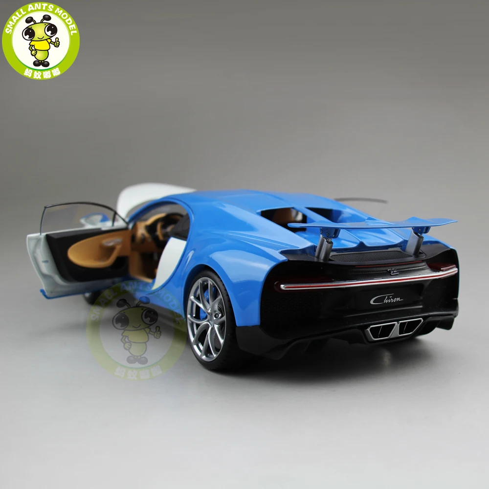 1/18 Bugatti Chiron супер автомобиль Welly GTAUTOS литая металлическая модель автомобиля подарок на день рождения для мальчиков и девочек синий и белый
