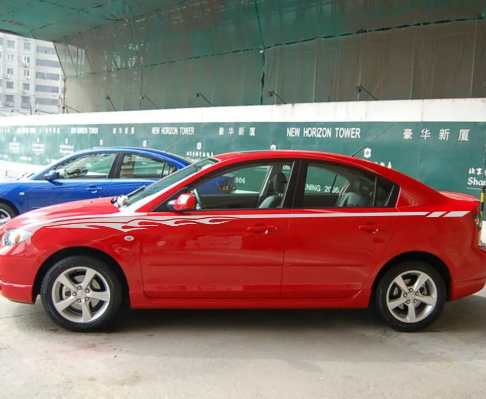 Car Decals Racing Stripes Flames 137'' for REIZ Vinyl Upper Door Side sticker CB30 | Автомобили и мотоциклы