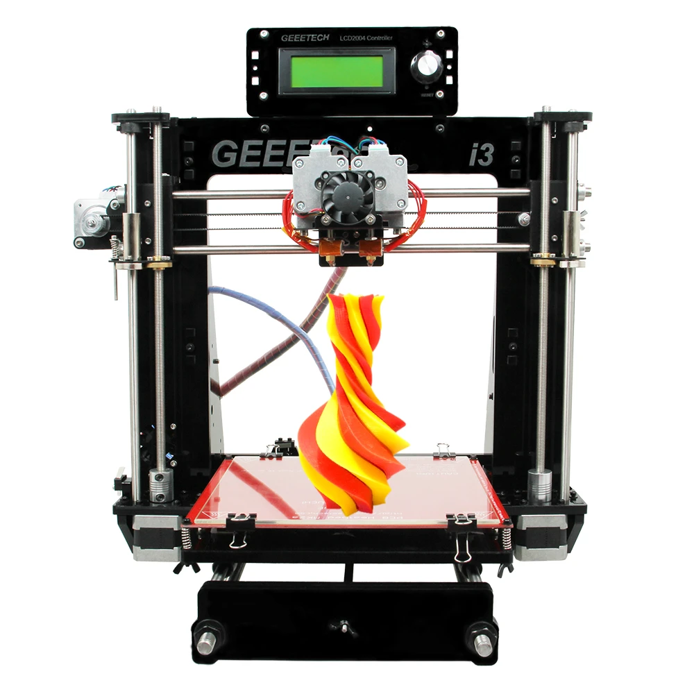 3d принтер Geeetech I3 Pro C 2in1 экструдеры MK8 улучшенное качество высокая точность Reprap Prusa