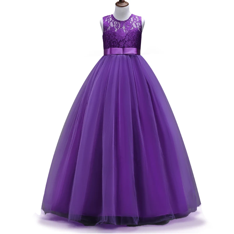 3-14T Teenage Girl Lace Princess Dress for Wedding Birthday Party Children Kids Evening Prom Dresses Girls | Детская одежда и