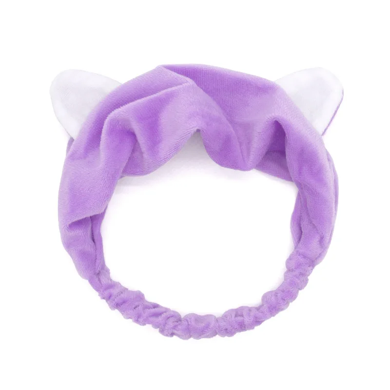 Style 2 Purple Мягкие бантики из кораллового флиса с надписью «OMG» для женщин и девочек, милые повязки для волос, повязки для волос, головные уборы, аксессуары для волос, новинка - Цвет: Style 2 Purple