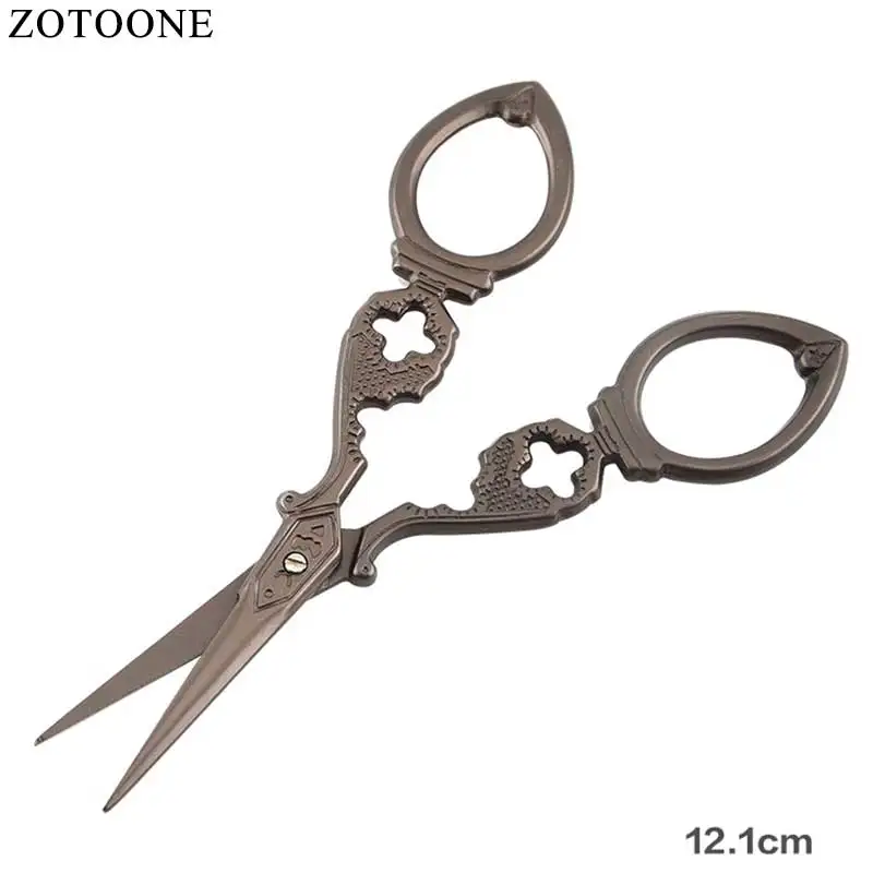 Винтажные стальные мини-ножницы ZOTOONE для макияжа зигзаг портновские антикварные