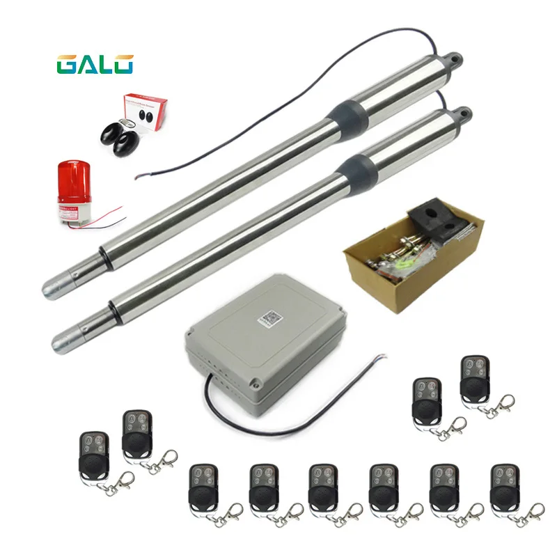 10 remote Galo AC 110 В/220 В электрический линейный привод 300kgs двигателя система Автоматическая Свинг ворот+ 4 пульт дистанционного управления автоматика для распашных ворот автоматические ворота - Цвет: 10 remote