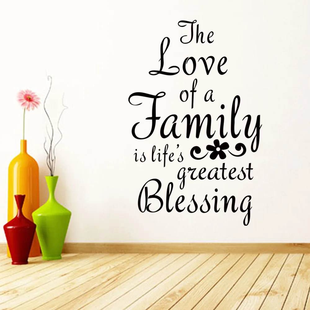 

Family Quotes Wall Decals PVC Vinyl Living room Saying Decals PVC Wall Stickers modern Bedroom Wall Vinyl de paredes BC-3
