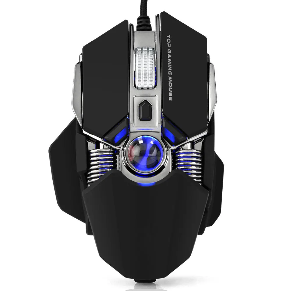 FELYBY G800 Проводная игровая мышь USB эргономичные механические мыши 8 кнопок макро программируемый Настольный Ноутбук PC Gamer - Цвет: Black