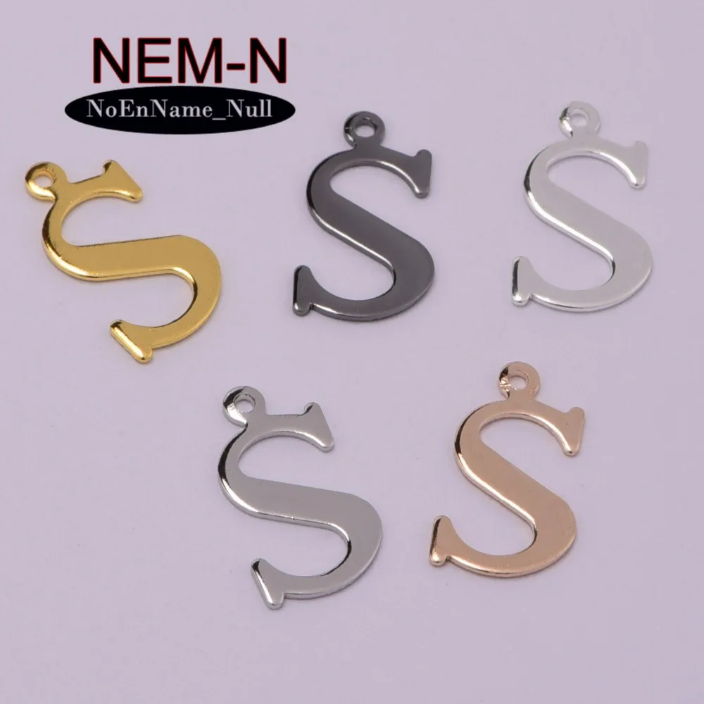 NEM N 20 шт./лот модные буквы амулеты алфавита S кулон слово композиция