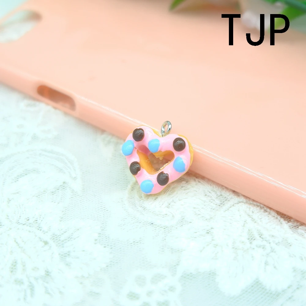 Милые Подвески-пончики в форме сердца для украшения своими руками Браслеты