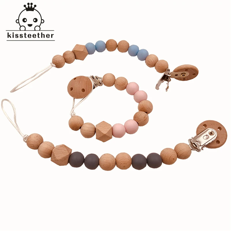 Pacifier Clip Holder Soothie Teething Dummy Paci Baby Products Girl Boy Funny Silicone Teether Shower Gift Attache Sucette pacifier clip baby silicone teething beads paci holder soothie clips teether toy chewbeads baby birthday shower gift new arrvial