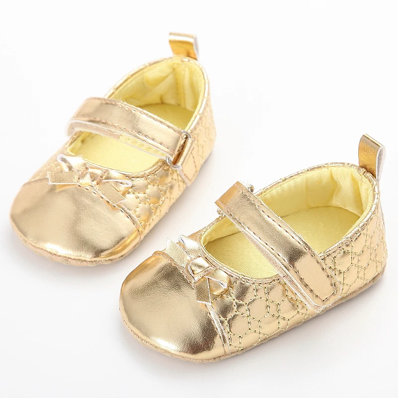 Новый Bling Розовый Мягкой Подошвой Девушки Тапки Младенческой Бабочка-узел Обувь