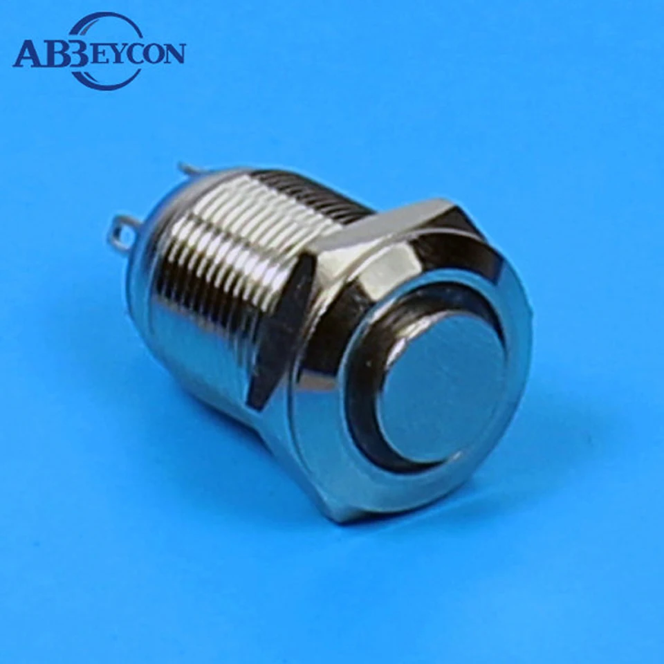 12 мм высокая круглая головка мгновенное кольцо светодиодный переключатель с