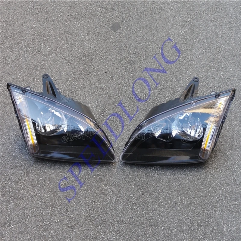 1 пара черных головных фар фары LH + RH для Ford Focus 2005-2007 | Автомобили и мотоциклы