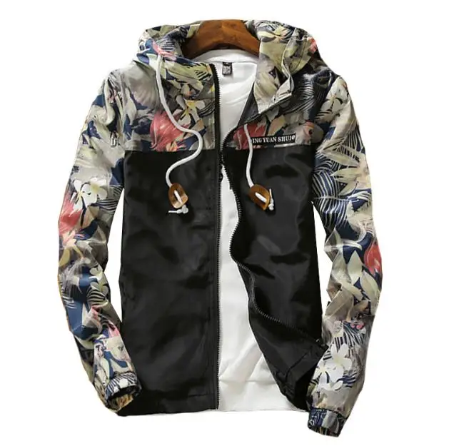 Мужская куртка с капюшоном осень весна Красный Зеленый Синий Спорт Slim Fit Бейсбол