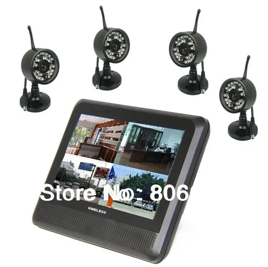 Цифровая 4 канальная беспроводная водонепроницаемая камера 2 ГГц и