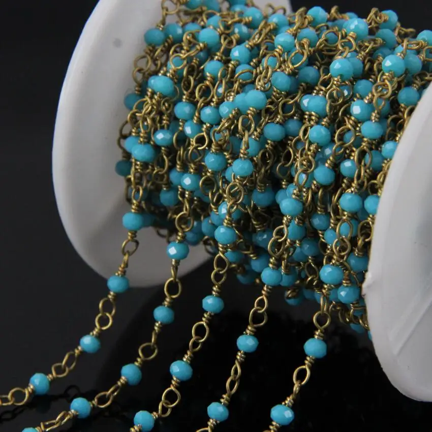 Цепочка с гранеными бусинами 5 м 2 х3 мм | Украшения и аксессуары