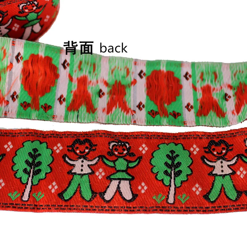 20 ярдов * 5 см китайские ленты национальный стиль цифровой мультфильм жаккардовая