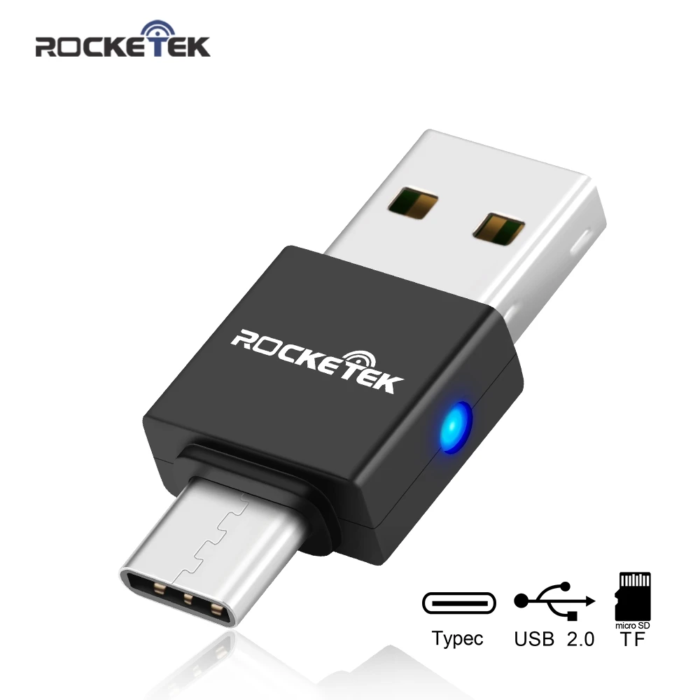 Rocketek type c usb 2 0 otg телефон Тип считыватель карт памяти Адаптер для micro SD/TF ПК