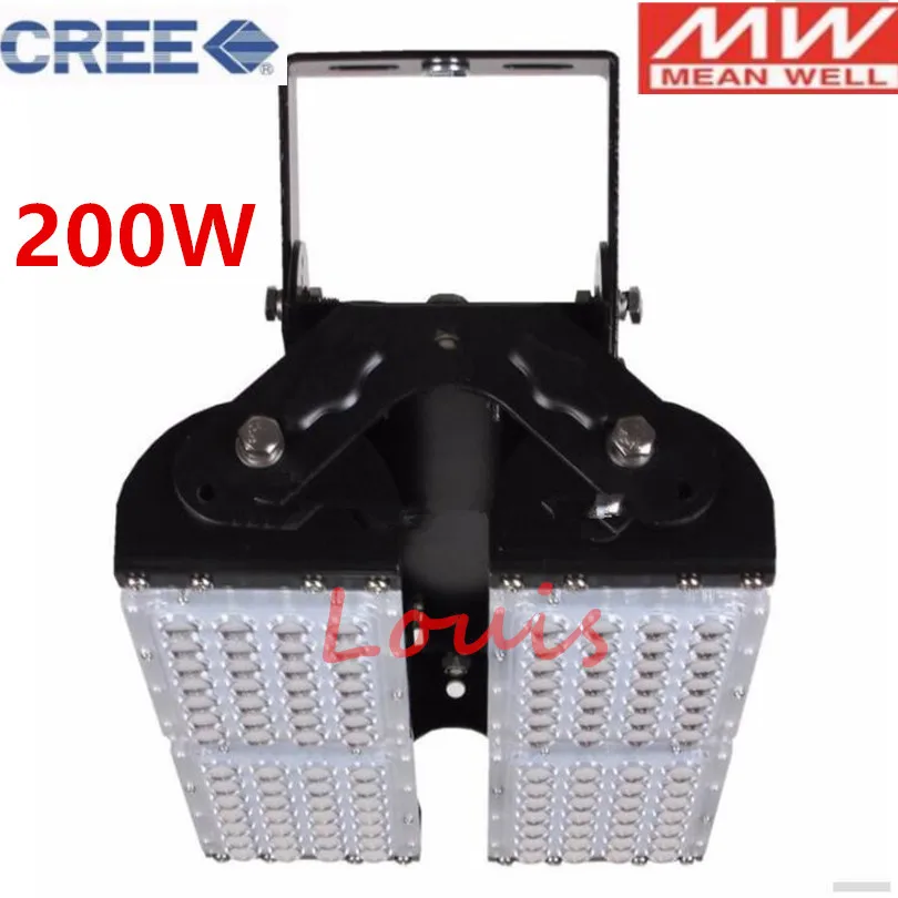 100W 150W 200W 300W 500W Led Floodlights IP65 Adjustable LED Tunnel Light AC90-277V CREE Chip 3030 Meanwell Driver Free Shipping | Лампы и