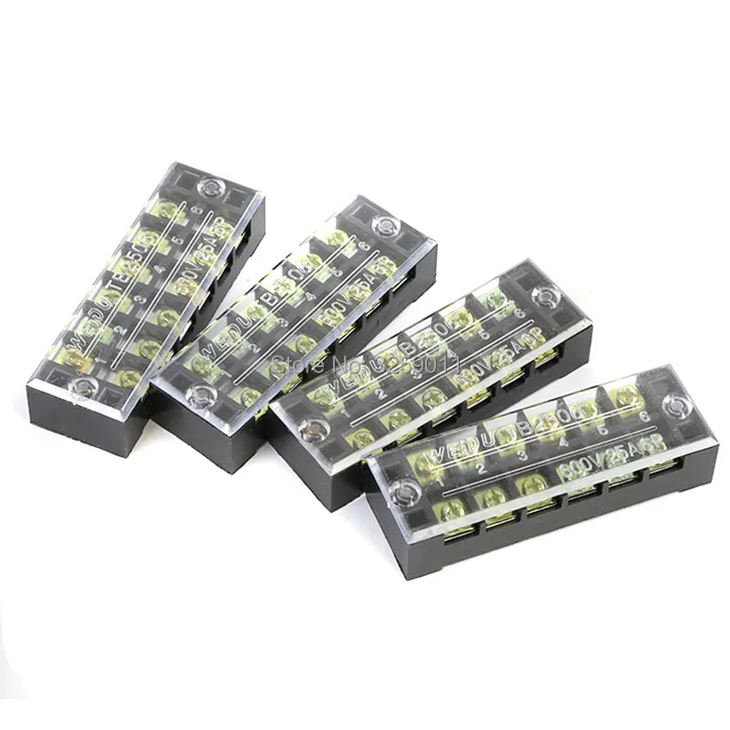 10 шт. TB-2506 TB25A06P Suyep 6 позиций двухрядный 600 в 25 А проволочный Барьерный блок